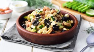 🥗 Салат с креветками и творожным сыром — рецепт идеального ужина по пользе и КБЖУ