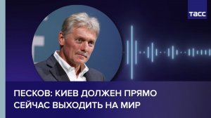 Песков: Киев должен прямо сейчас выходить на мир