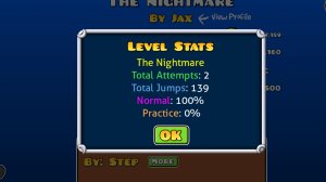 Я прошёл демона в geometry dash за 2 попытки😎