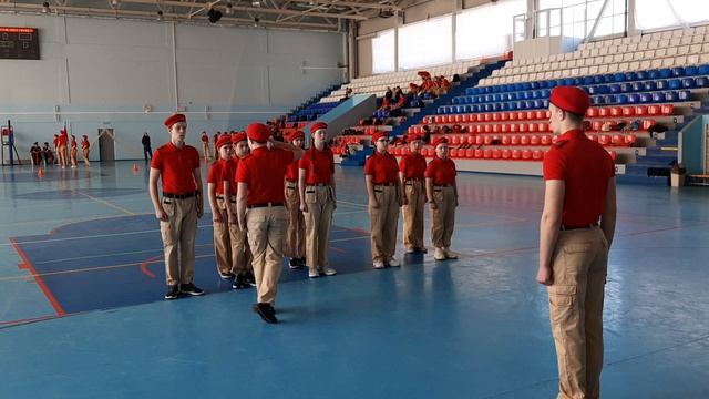 Смотр конкурс юнармейских отрядов (этап строевая подготовка) 22.04.2022 г.