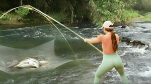 Как ловить рыбу в дикой природе традиционными бамбуковыми сетями. Жизнь во Вьетнаме