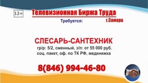 25.11.25г. в 19.30 на телеканале ГУБЕРНИЯ Телевизионная Биржа Труда в Самаре и области