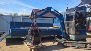 разгрузка мини эксковатором rippa r18