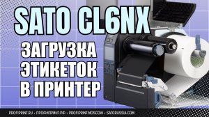 SATO CL6NX: УСТАНОВКА РУЛОНА ЭТИКЕТОК (7)