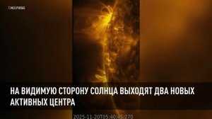 На видимую сторону Солнца выходят два новых активных центра