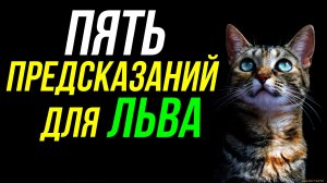 ПЯТЬ ПРЕДСКАЗАНИЙ ДЛЯ ЛЬВА