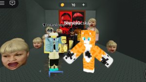 колаб с  Лёшей сигма роблокс играем в побег от головы