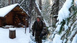 Первый мороз. Заночевал в избе. Отзыв по каракату.