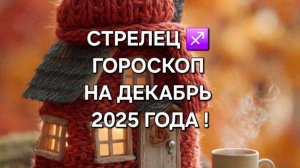 СТРЕЛЕЦ!♐ ГОРОСКОП НА ДЕКАБРЬ 2025 ГОДА!