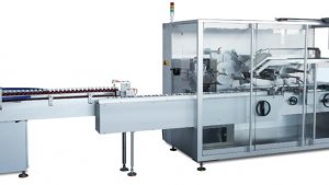 Автомат-картонатор ZH-130 бутылок в короб с листовкой.