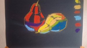 Мастер-класс преподавателя Коцюбан О.С. "Этюд с грушами сухой пастелью"