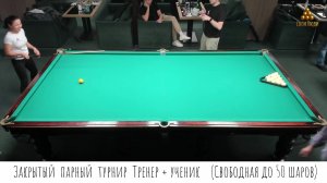 Закрытый  парный  турнир  Тренер + ученик Соць А./Кузнецова Ю. - Сурмин И. / Уразматов М.