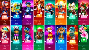 Мультики для Детей Щенячий Патруль Tiles Hop - Гончик, Крепыш, Райдер, Маршелл, Скай, Зума