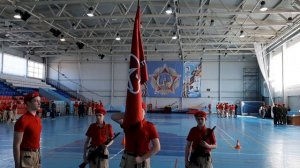 Смотр конкурс юнармейских отрядов (этап равнения на знамена) 22.04.2022 г.