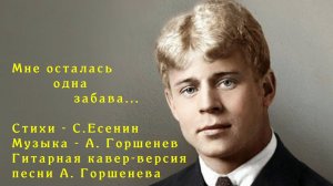 Мне осталась одна забава... Гитарный кавер. Стихи С. Есенин, музыка - А.Горшенев