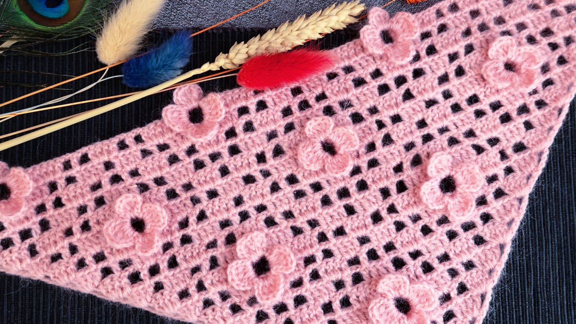 ✨Шаль филейной сеткой ✨ 3D эффект ✨ смотреть онлайн