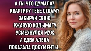 А ты что думала? Квартиру тебе отдам? Усмехнулся муж, а едва Алена протянула документы…