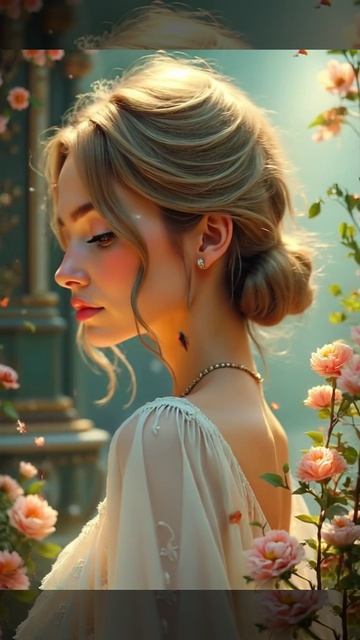 Девушка с розами