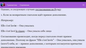 Согласование французских возвратных глаголов в Прошедшем составном времени Passé composé