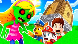 ЩЕНЯЧИЙ ПАТРУЛЬ ПРЯЧЕТСЯ ПОД ДОМОМ от КЕЙТИ ЗОМБИ в МАЙНКРАФТ