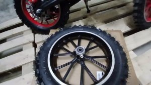 Колесо заднее в сборе 10" дюймов для миникросса, детского питбайка, кроссового мотоцикла 2.50-10