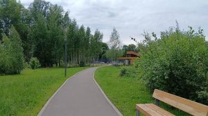 Очень красиво в новом парке Меленки на набережной былинной реки Клязьма в месте впадения реки Вохна