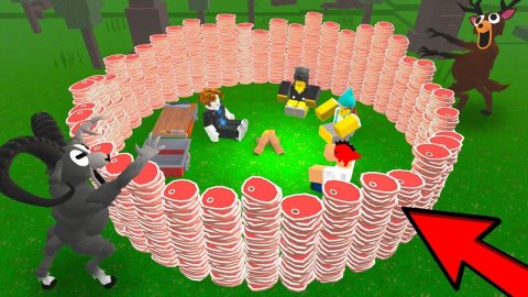 Стейк-база в игре «99 ночей в лесу» Анимация Роблокс