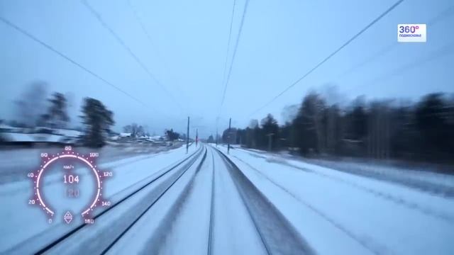 Москва-Владимир за 10 минут, из кабины электрички (60fps) смотреть онлайн