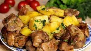 НЕ ЖАРЬТЕ МЯСО С КАРТОШКОЙ, пока не посмотрите! Вы будете в восторге от результата! Мясо с Картошкой