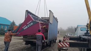 Отгрузка Жатка для уборки подсолнечника НАШ 873-06 экспресс-обзор от Андрея Абросимова