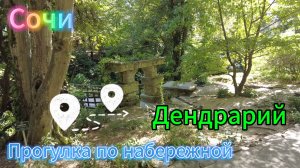 Сочи! Дендрарий прогулка с выходом на набережную у моря.