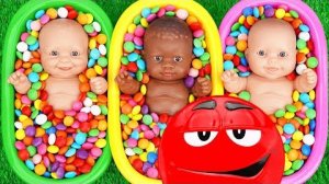 Набор из 3-х радужных ванночек-конфет с нарезкой слаймов M&M's и Magic Slime23