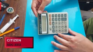 Как заменить батарейку в калькуляторе CITIZEN SDC-3312