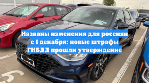 Названы изменения для россиян с 1 декабря: новые штрафы ГИБДД прошли утверждение
