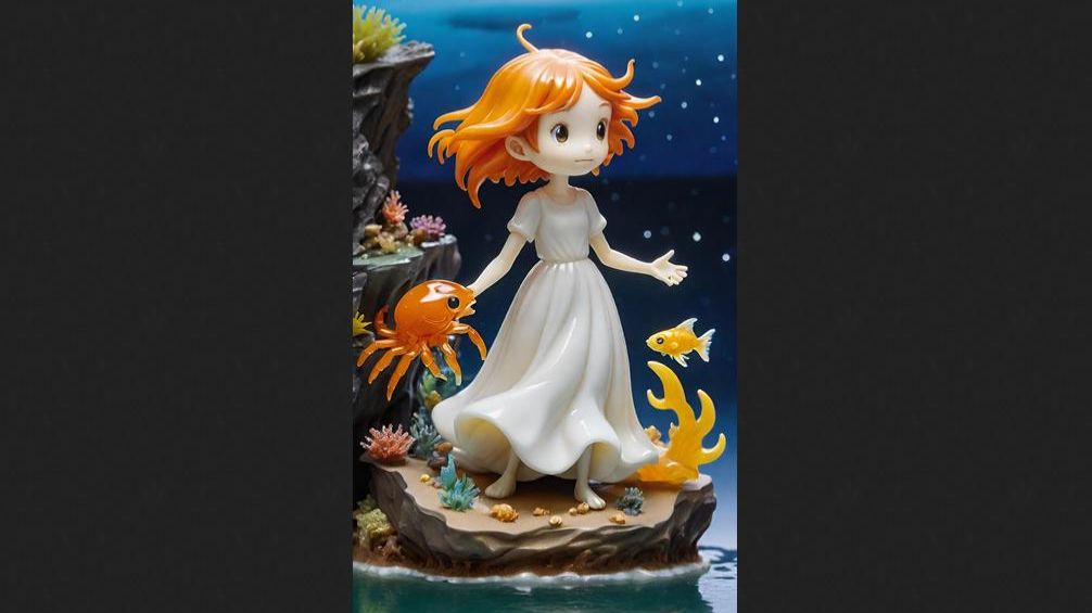 Рыбка Поньо на утёсе 12