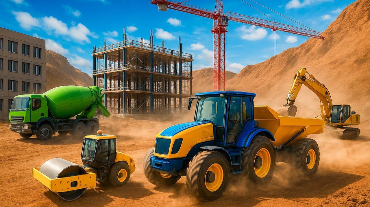 МУЛЬТИК МАШИНКИ ВИДЕО ПРО МАШИНКИ СТРОЯТ ВЫШКУ МУЛЬТФИЛЬМЫ ЦВЕТНЫЕ МАШИНКИ ИГРУШКИ МАШИНКИ