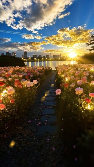 Море цветов, закат @1745333753