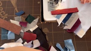 Шью из обрезков ткани блок