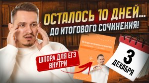 10 дней до ИТОГОВОГО СОЧИНЕНИЯ! Что делать? | Умскул