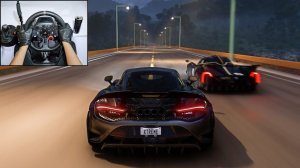 1200HP Mclaren 765LT - Goliath Race (Night) ｜ Forza Horizon 5 ｜ Logitech G29 Steering Wheel
