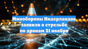 Минобороны Нидерландов заявило о стрельбе по дронам 21 ноября