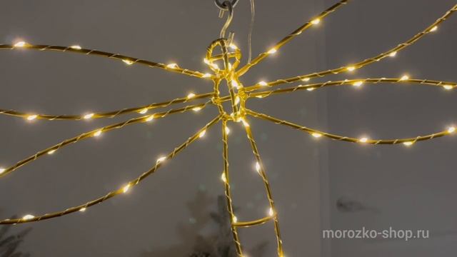 Декоративное светящееся украшение СТРЕКОЗА АРОНА, 70 тёплых белых микро LED-огней, 50 см, 4070725