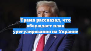 Трамп рассказал, что обсуждает план урегулирования на Украине