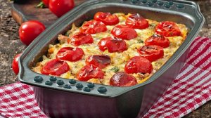 Картошка с помидорами и сыром в духовке