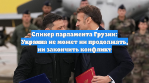 Спикер парламента Грузии: Украина не может ни продолжать, ни закончить конфликт