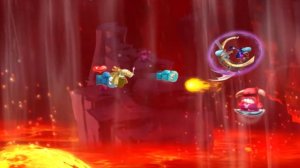 Прохождение игры Rayman Legends, 4 этап эпизод Пик Олимпа. Геройская гонка с лавой