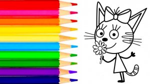 Три кота Карамелька раскраска | Видео для детей | Мультики с игрушками