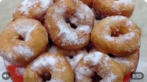 Пышные пончики к чаю.