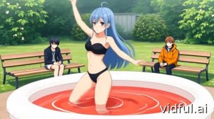 Она купается перед ними