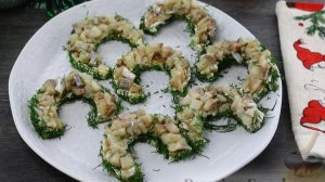 Кусочек на удачу.) КАНАПЕ "ПОДКОВА" С СЕЛЬДЬЮ И СЫРОМ